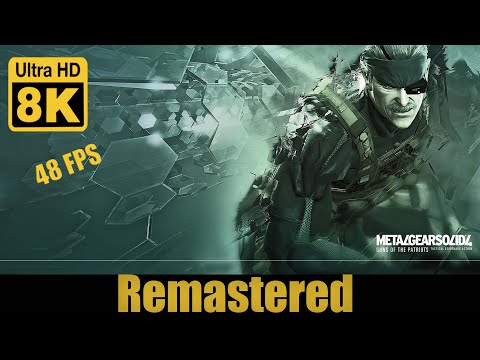 Metal Gear Solid 4 Guns of the Patriots E3 2006 Trailer 8k 48 FPS Remastered with Neural Network AI