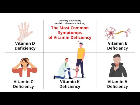 The most common symptoms of vitamin deficiency