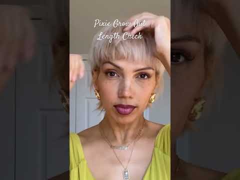 Blonde pixie styling | straight look , natural curly hair