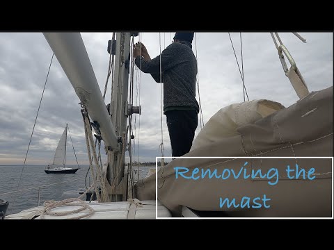 BECOMING WISER: REMOVING THE MAST on a 33ft Tabernacled STEEL SLOOP