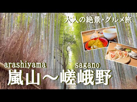 【京都旅行vlog】嵐山・嵯峨野観光♪絶景＆グルメ、そして癒しの旅♪ 渡月橋｜竹林の小径｜天龍寺｜常寂光寺｜二尊院｜奥嵯峨野｜あだし野念仏寺［1泊2日の旅day2］