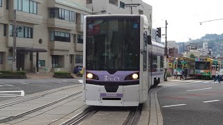 長崎電気軌道5000形蛍茶屋車庫入庫  Nagasaki Electric Tramway Class 5000 entering Hotarujaya Depot