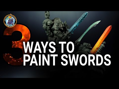 3 WAYS TO PAINT SWORDS!!!! Magma! Crystalline! Energized! | Duncan Rhodes