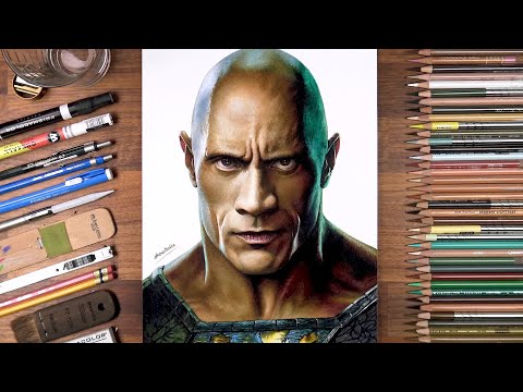 Drawing Black Adam (Dwayne Johnson) | drawholic