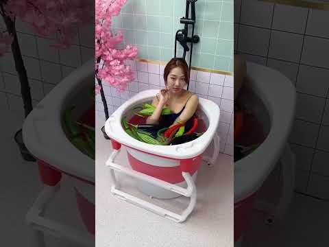 Foldable bathtub, bathing is really convenient 可折疊浴缸，洗澡真方便 #Product introduction