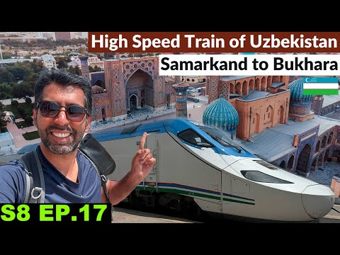 Amazing High Speed Train Journey from Samarkand to Bukhara 🇺🇿 S8 EP.17 |Pakistan to Japan Motorcycle