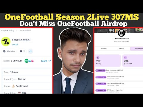 OneFootball Season 2 Live 307M$ Fund | OneFootball Hug Airdrop | OneFootball Airdrop How to Join