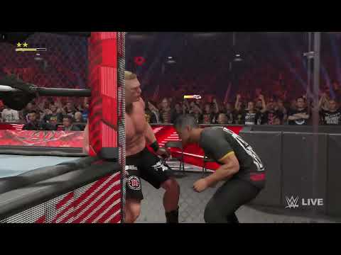 Monday Night Raw (before No Way Out year 26) Brock Lesnar vs Shane McMahon Hell in a Cell