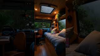 Rainy Day in a Cozy Camper Van #CozyVibes #VanLiving #NomadLife