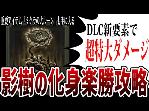 【エルデンリング】DLC新要素活用で超ダメージ！隠しボス「影樹の化身」楽勝攻略【ELDEN RING】Ver1.12.3 裏技 ルーン稼ぎ レベル上げ ボス攻略 ミケラの大ルーン