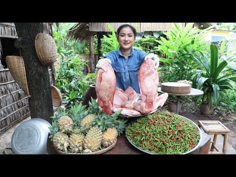 '' Bird eye chili, Red fish, Pineapple Cooking '' - Amazing cooking video