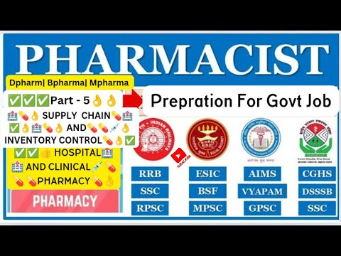 supply chain and inventory control | hospital and clinical pharmacy #dsssb #esic #exam #pharmacist