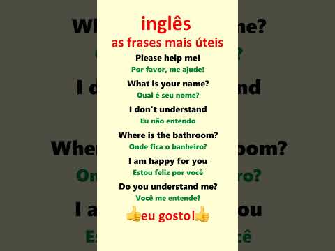 Inglês. Aprenda frases mais úteis em inglês para principiantes!