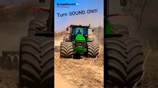 Monster DEERE 8370R discing with vicious sound ON [widest tyres] #shorts