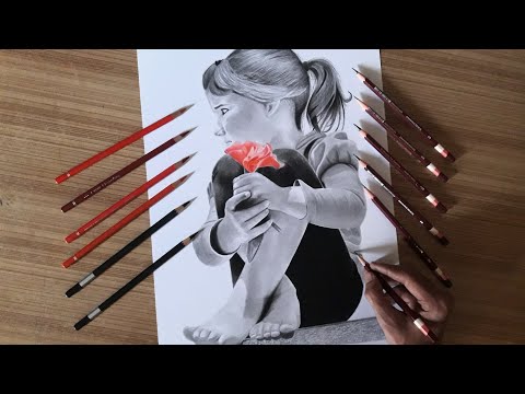 Drawing Girl with flower | sketch art | Drawing | #drawing #sketchart