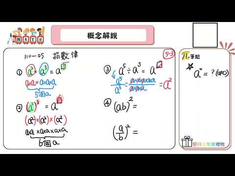 【國中數學會考幫你達B】110會考第五題--概念解說（指數律）