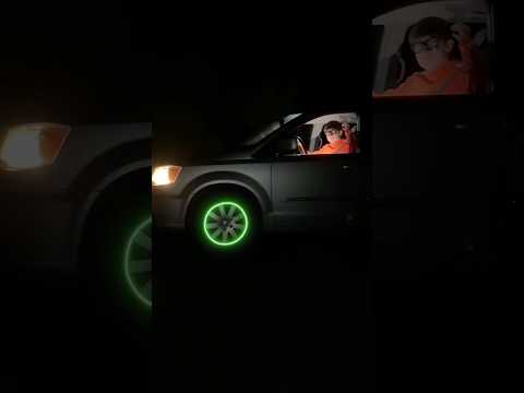 Glow in the dark tire caps