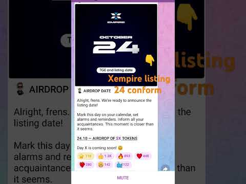 Xempire listing deta conform dediya #xempireairdrop