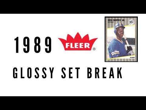 1989 Fleer Glossy Baseball Set Break + Slabcans