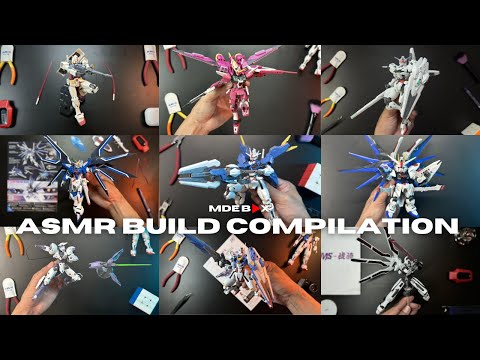 ASMR GUNDAM BUILD COMPILATION HG AND MGSD BANDAI AND BOOTLEG KITS