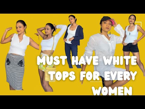 must have white tops for every women | #ytvideoshorts #ootd #dressing #musthaves #style