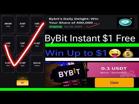 ByBit new SpiN Offer | Win Up TO $1💰USDT | Instant Spot Payment || How to Claim $1 usdt #freecrypto