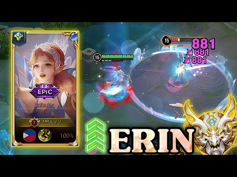 BUFF ERIN BALLERINA EPIC SKIN GAMEPLAY RANK GRANDMASTER - HONOR OF KINGS