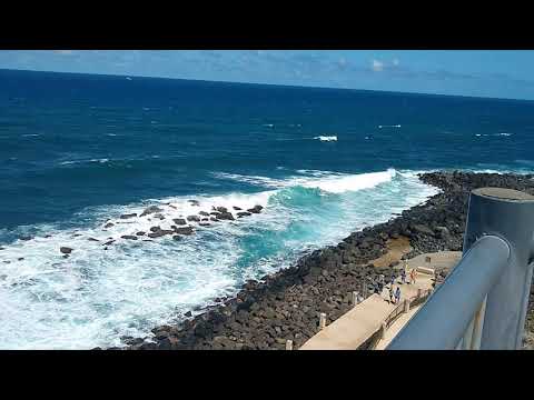 Ocean waves at El Morro in Puerto Rico