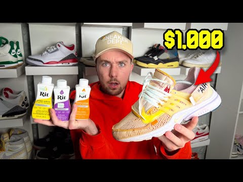 I Dyed $1,000 Off-White Sneakers.. *FAIL*