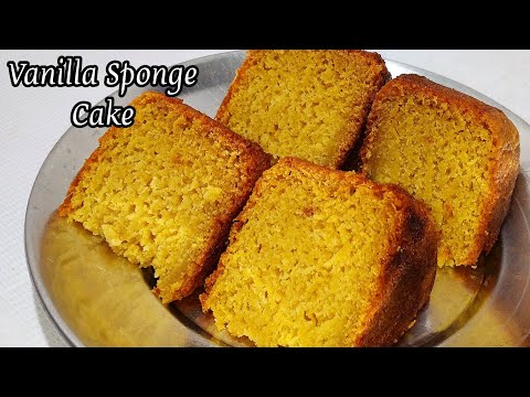 Vanilla Sponge Cake Recipe without oven | How To Make Vanilla sponge cake | Basic sponge cake#shorts