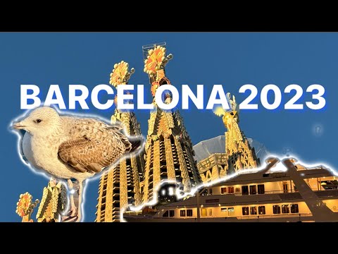 4K Barcelona 2023 - Hop-On Hop-Off Bus Turistic - Blue Route - Relaxing Music - Hyperlapse