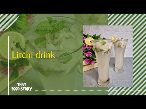 Litchi drink | Easy mocktail recipe | Litchi Fancy drink | 5 mins fancy drink recipe