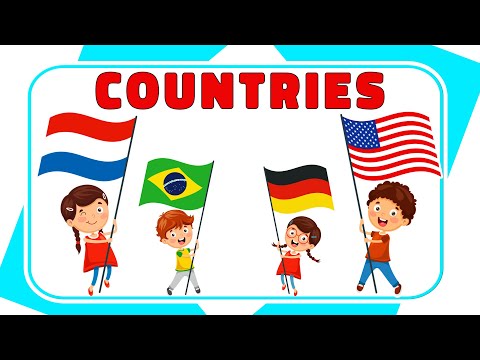 Countries of the World for Kids and Toddlers | Nations Vocabulary for Kids | Educational Video