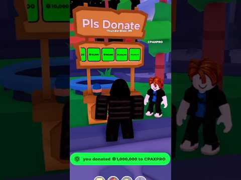 🤑I will donate until other person says "Stop" went wrong 💀 #roblox #plsdonate #shorts