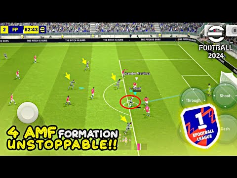 My New 4 AMF Formation is Unstoppable in Online Match | eFootball 2024 Mobile