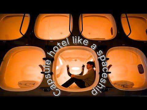 Capsule hotels Like space ship🚀🏨 Nagoya, Japan 🇯🇵 Capsule Hotel Nagoya名古屋の近未来的カプセルホテル