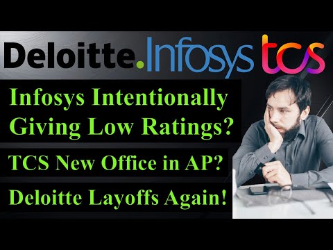 Infosys Giving Low Ratings? TCS New Office in AP, Deloitte Layoffs Again #tcs #infosys #wipro #hcl