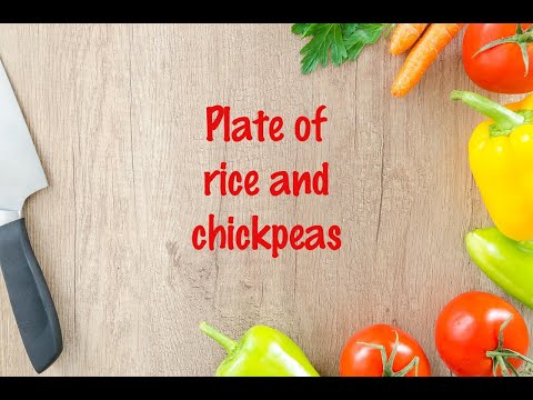 How to cook - Plate of rice and chickpeas