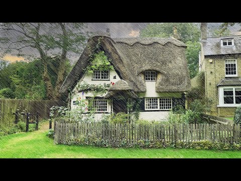 Rainy Day in Beautiful Village of England Countryside Relaxing Walk