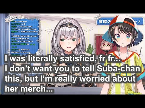 Shirogane Noel's a little dissatisfied with Oozora Subaru's merch【Eng Sub / Yuri / Ahijo / hololive】