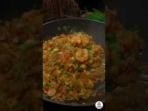 【小穎愛美食】烹飪教學：粒粒分明的海鮮咖喱炒飯，孩子們都喜歡吃