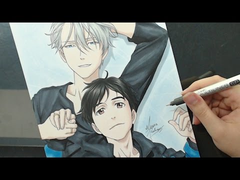 Speed Drawing - Victor and Yuri (Yuri!!! on ICE)