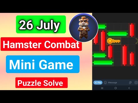 26 July mini game key 🗝️ unlock 🔓 | hamster combat mini game key unlock | hamster combat