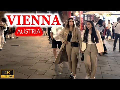 Vienna Austria Nightlife 4k 🇦🇹 Vibrant Nightlife In the City Center | 4k HDR Walking Tour