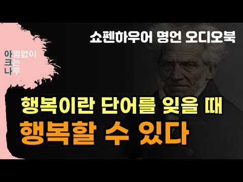 쇼펜하우어 아포리즘, 당신의 인생이 왜 힘들지 않아야한다고 생각하십니까? / 인생 명언 오디오북. 철학책 읽어드립니다.