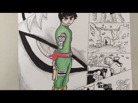 speed drawing Lee vs gaara / #naruto #leevsgaara