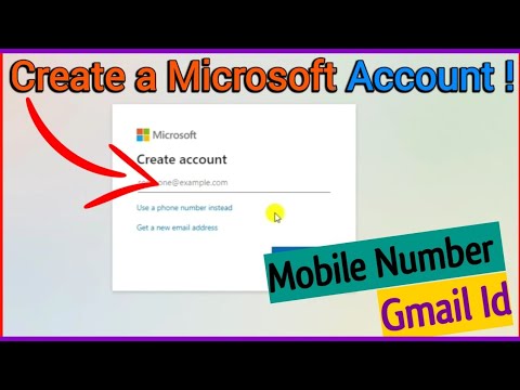 How to Create a Microsoft Account In Mobile Number | Create M.S Account With Gmail I'd