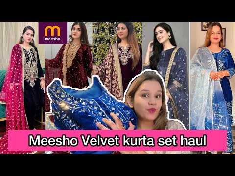 Meesho Winter’s Special 🙄velvet dress houl unboxing and wearing affordable price?ready to wear