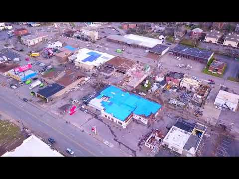 Nashville Tornado Drone Footage - 24 dead after tornado rips through