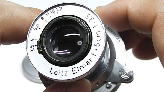 LEICA ライカ Elmar ブルーコーテッド赤エルマー 50mmF3.5 L